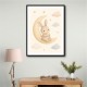 Rabbit On The Moon Nursery Wall Art Print