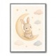 Rabbit On The Moon Nursery Wall Art Print