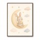 Rabbit On The Moon Nursery Wall Art Print
