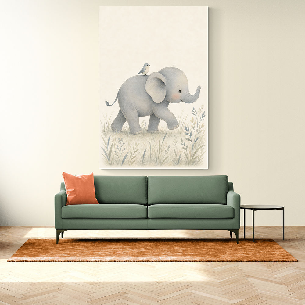 Baby Elephant Walk Kids Wall Art Prints