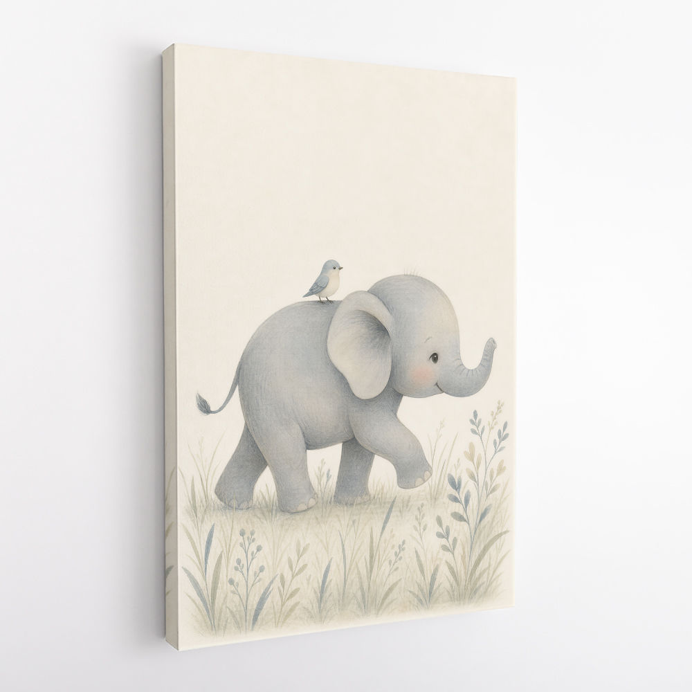 Baby Elephant Walk Kids Wall Art Prints