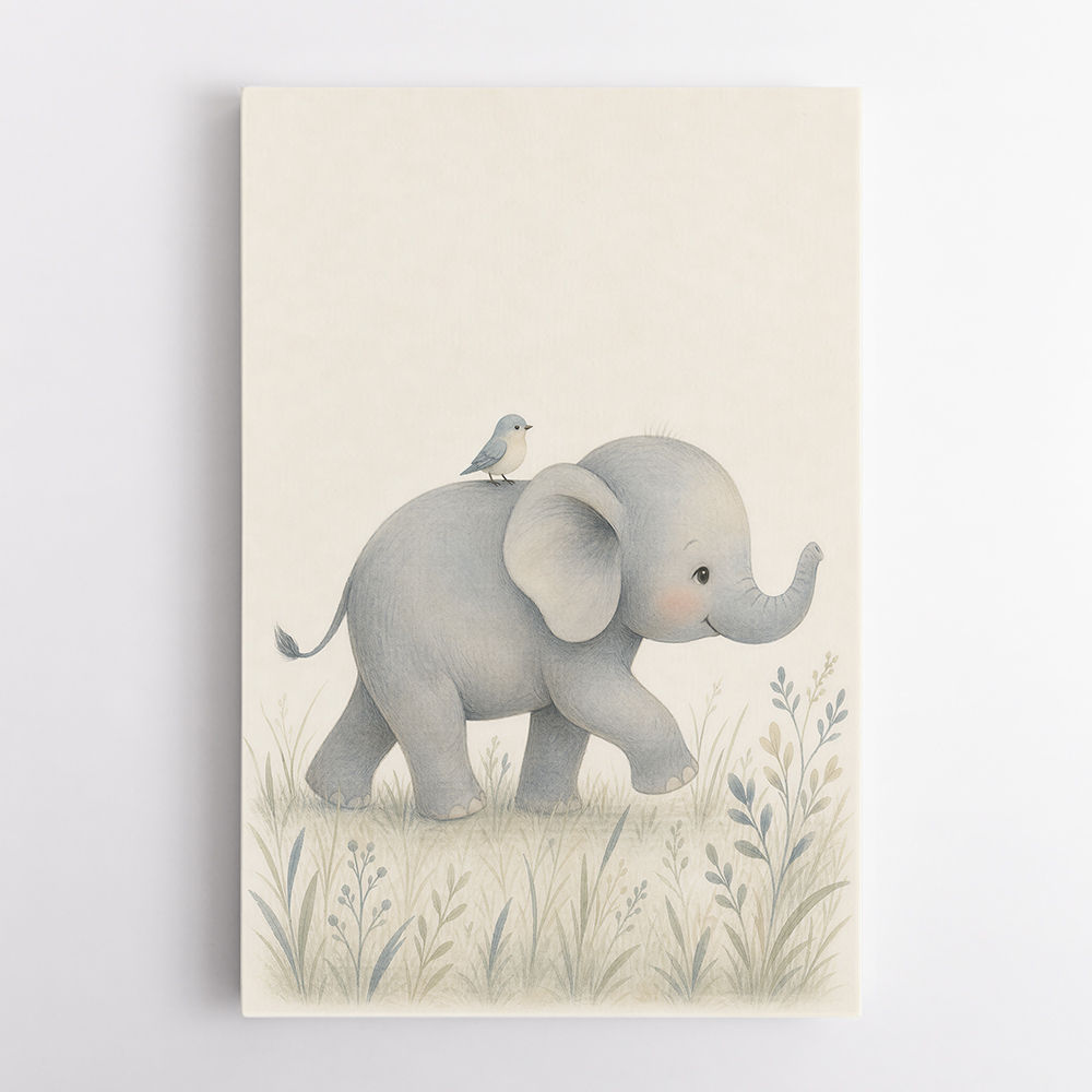 Baby Elephant Walk Kids Wall Art Prints