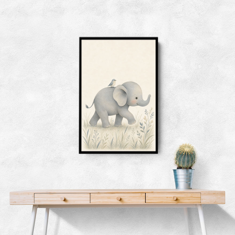 Baby Elephant Walk Kids Wall Art Prints