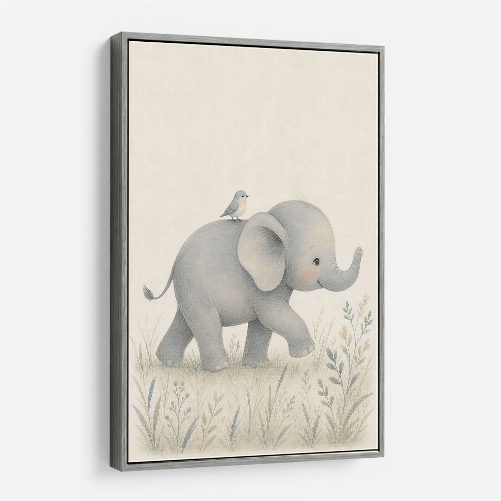 Baby Elephant Walk Kids Wall Art Prints