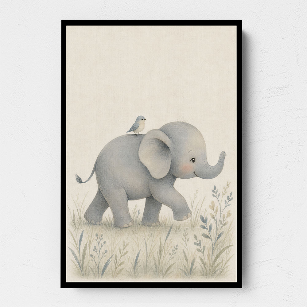 Baby Elephant Walk Kids Wall Art Prints