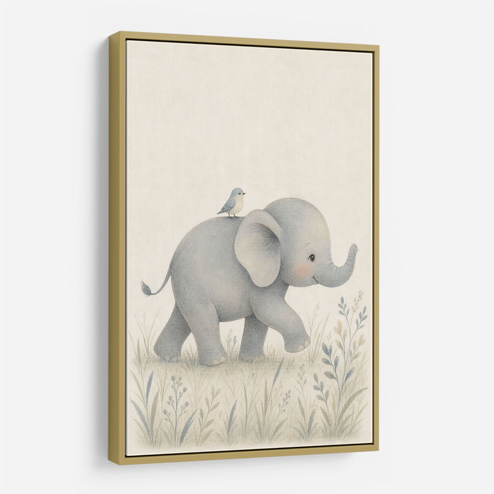 Baby Elephant Walk Kids Wall Art Prints