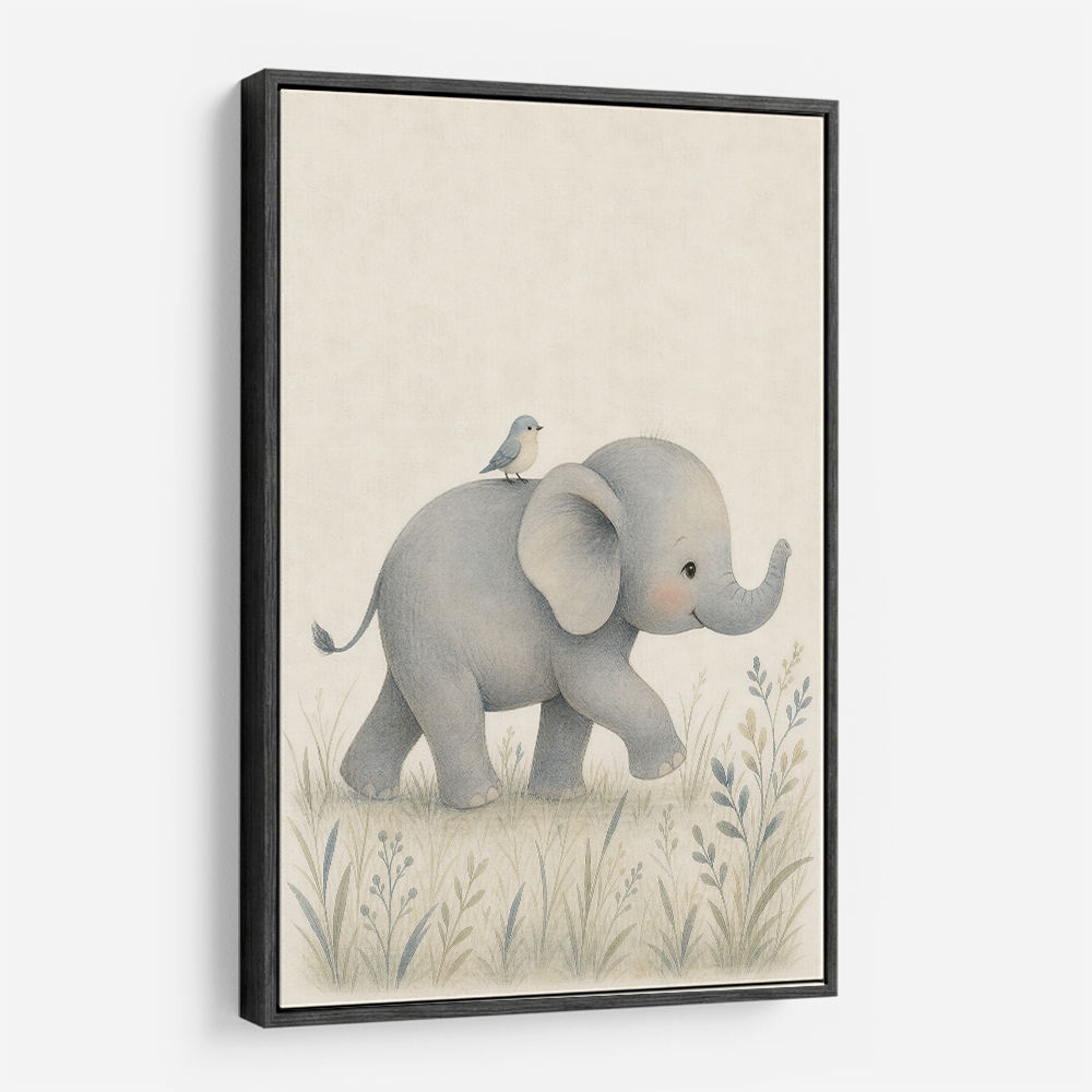 Baby Elephant Walk Kids Wall Art Prints