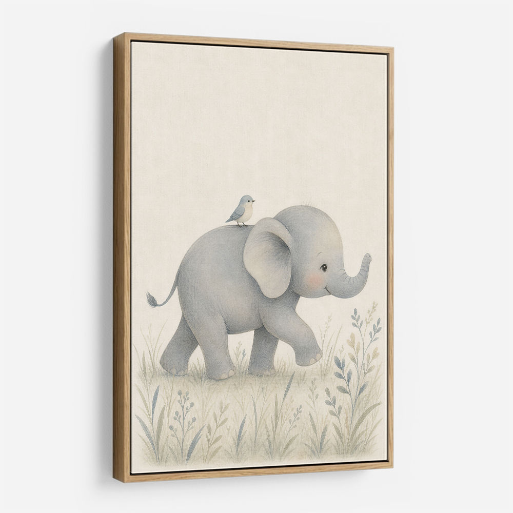 Baby Elephant Walk Kids Wall Art Prints
