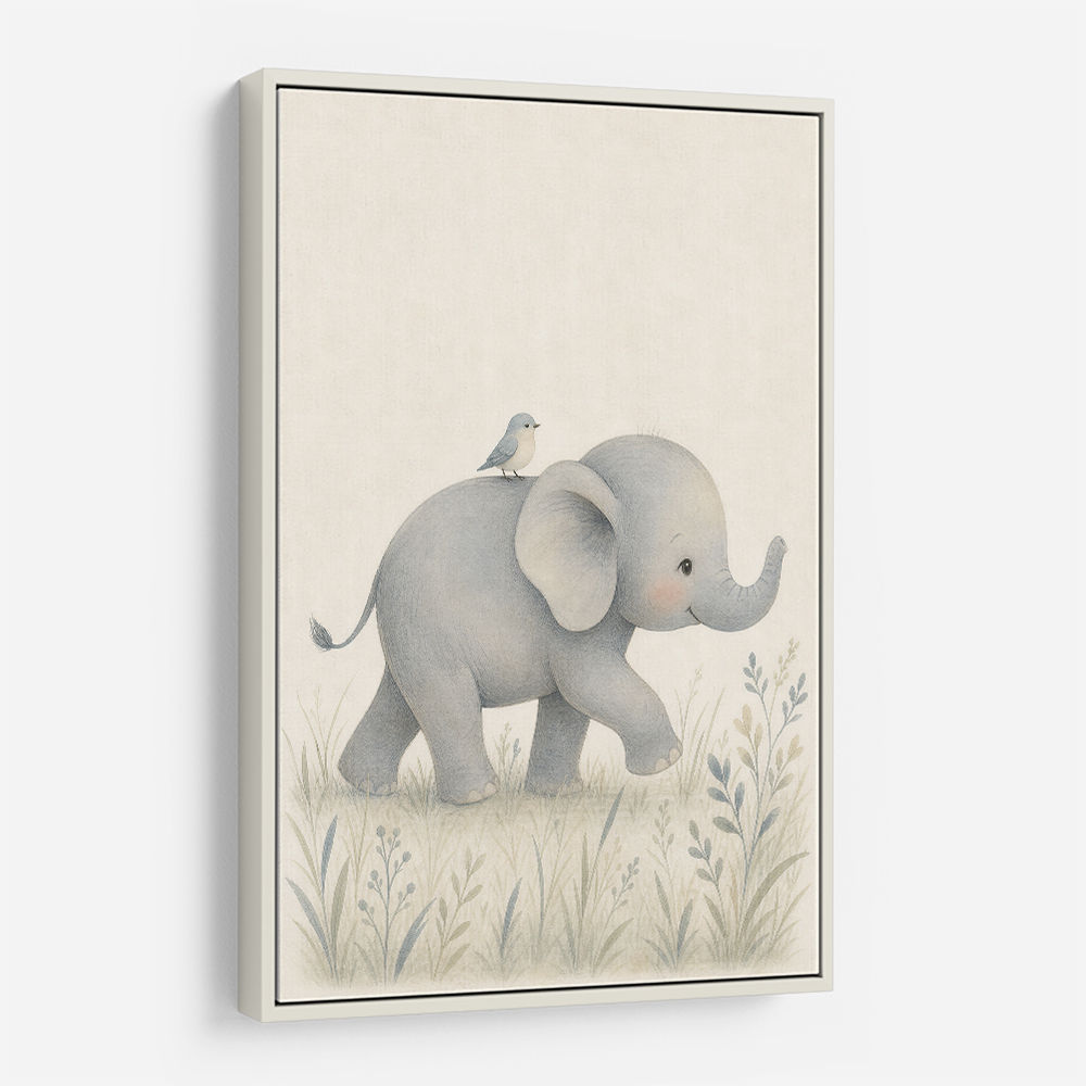 Baby Elephant Walk Kids Wall Art Prints