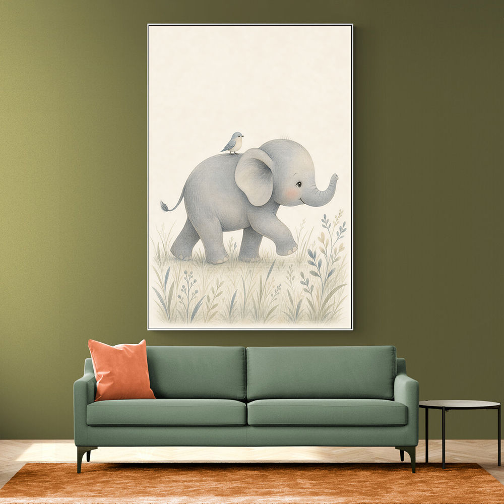 Baby Elephant Walk Kids Wall Art Prints