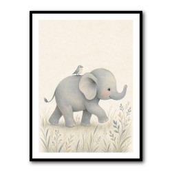 Baby Elephant Walk Kids Wall Art Prints