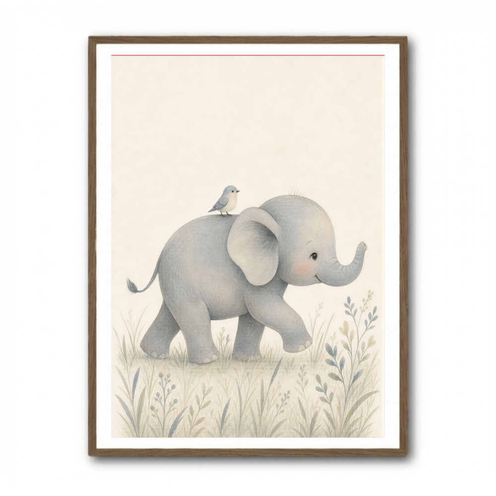 Baby Elephant Walk Kids Wall Art Prints