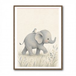 Baby Elephant Walk Kids Wall Art Prints