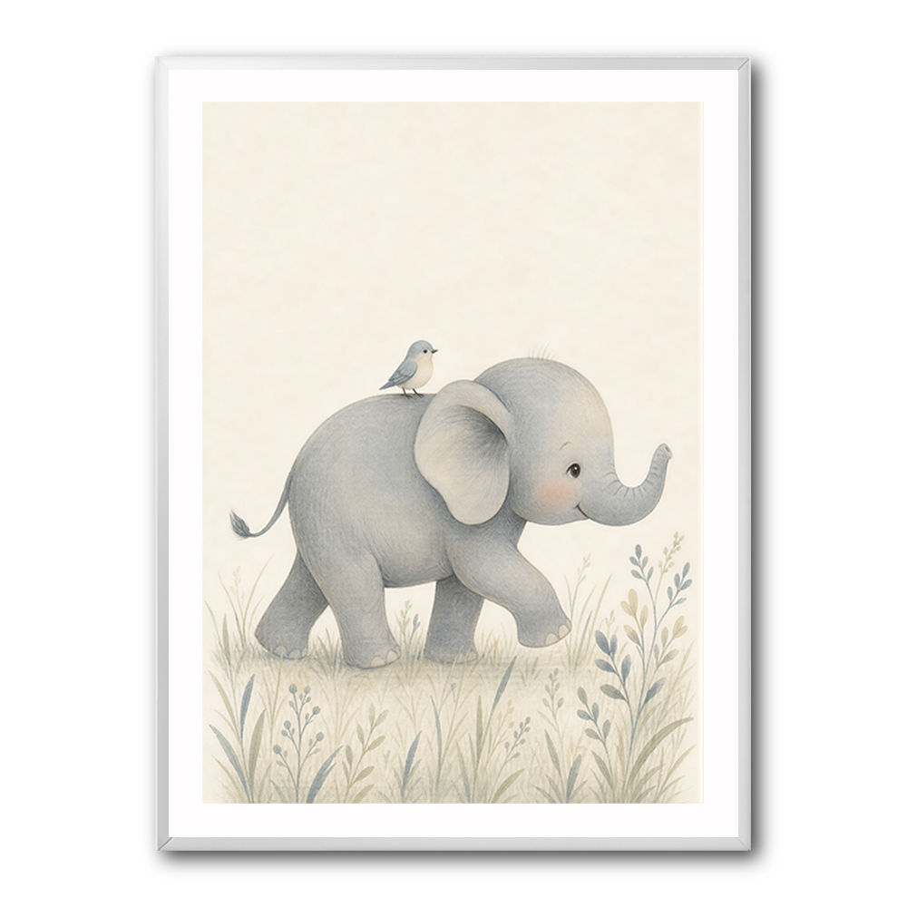 Baby Elephant Walk Kids Wall Art Prints