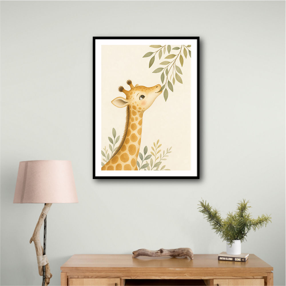 Gentle Giraffe Kids Wall Art Prints