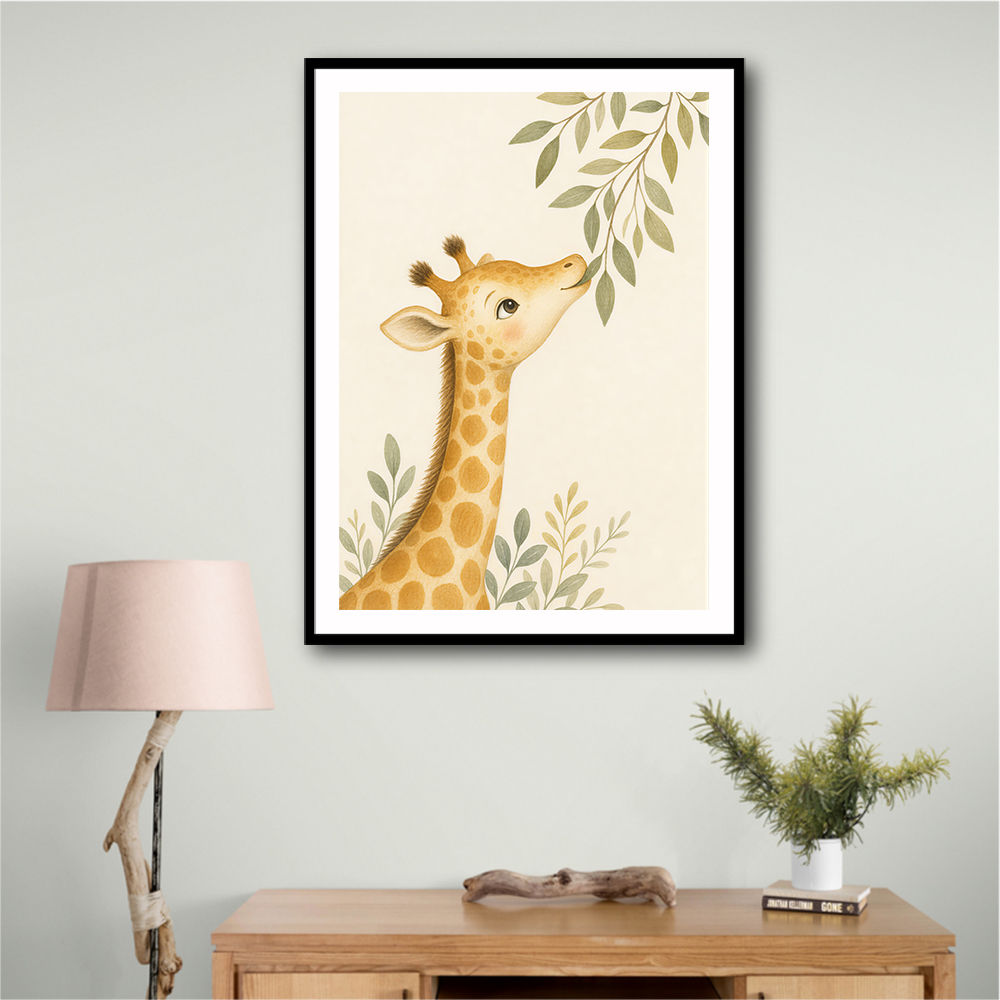 Gentle Giraffe Kids Wall Art Prints