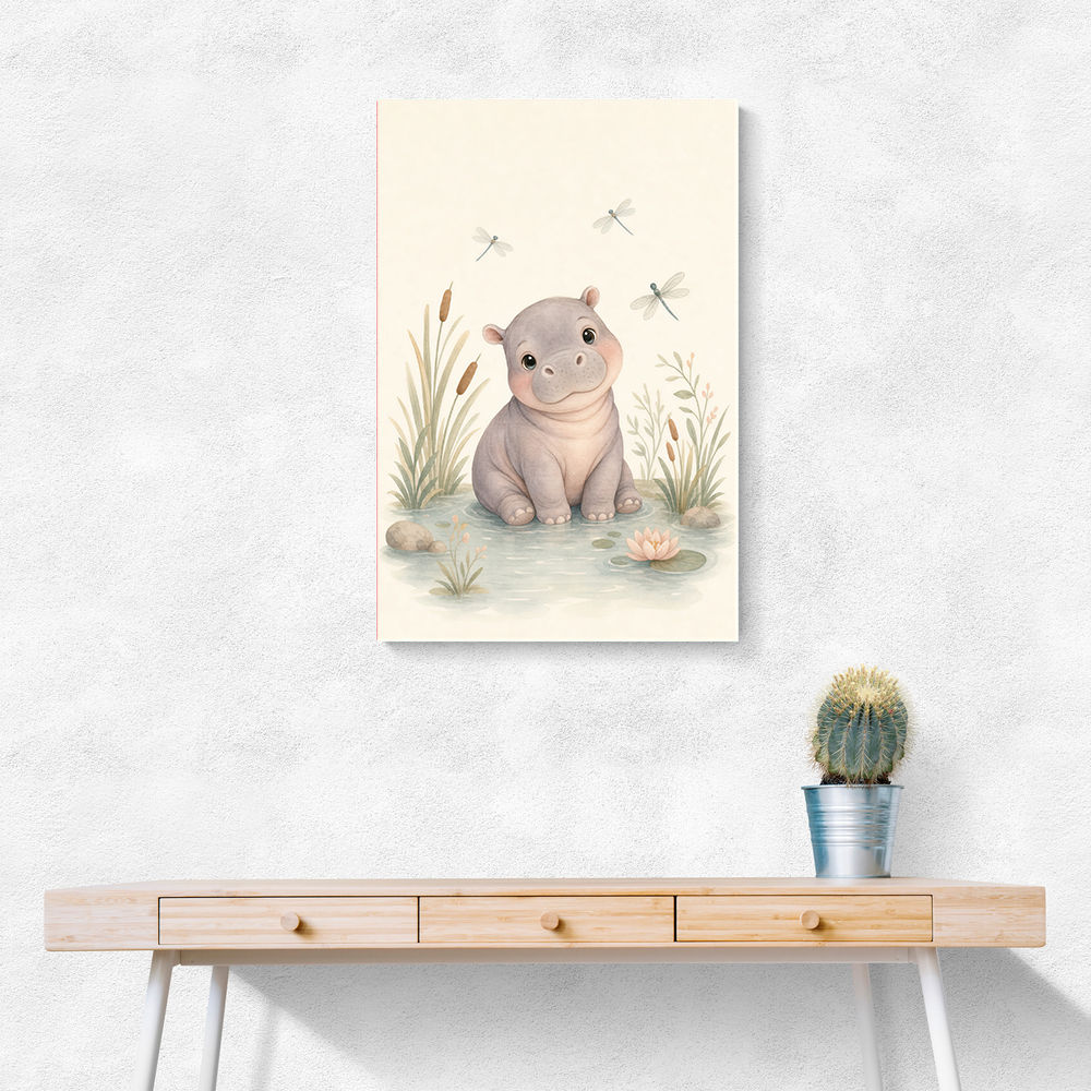 Hippo Pond Kids Wall Art Prints