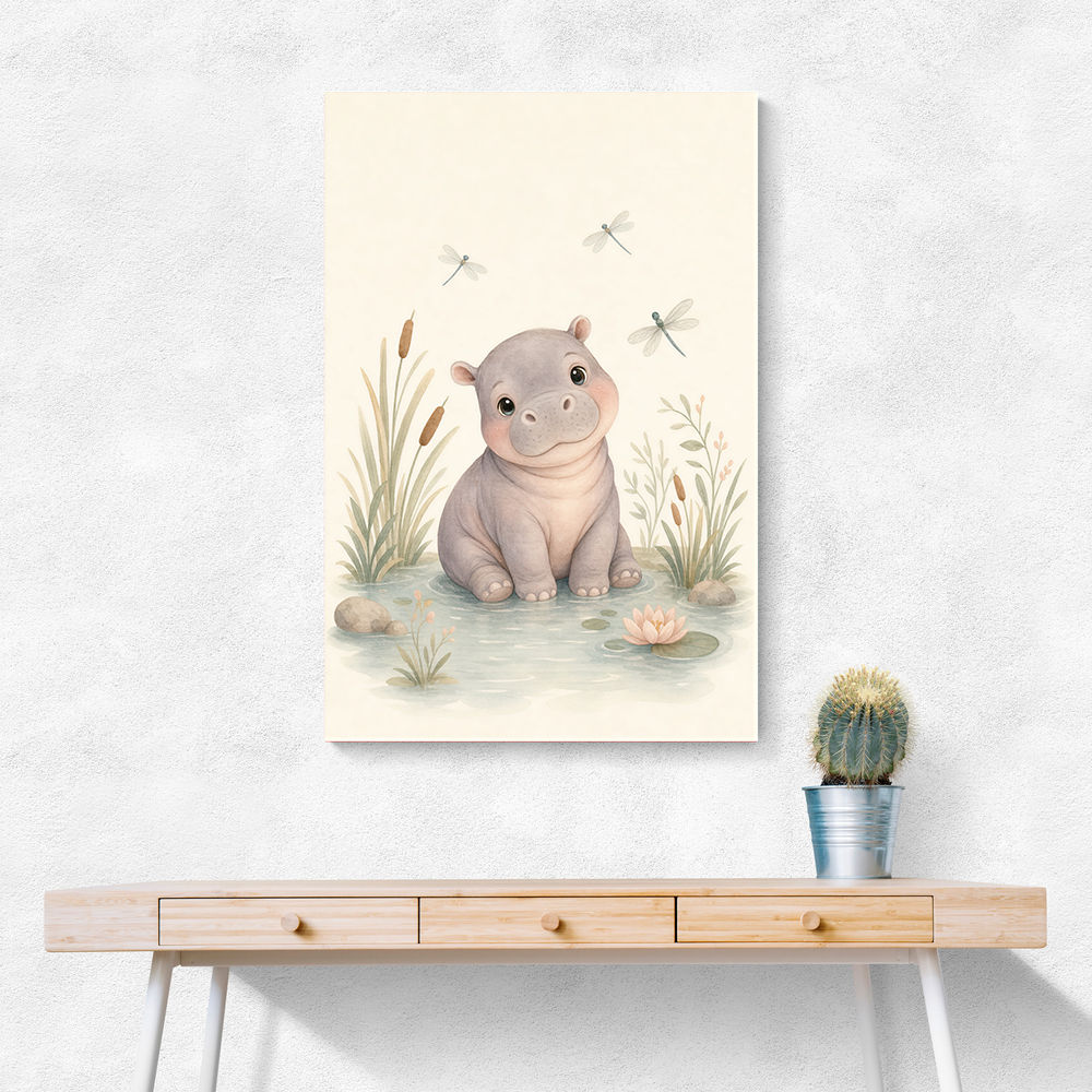 Hippo Pond Kids Wall Art Prints