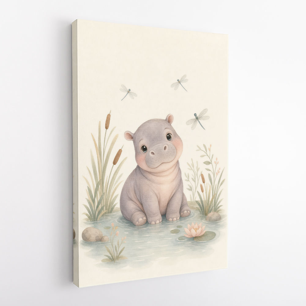 Hippo Pond Kids Wall Art Prints