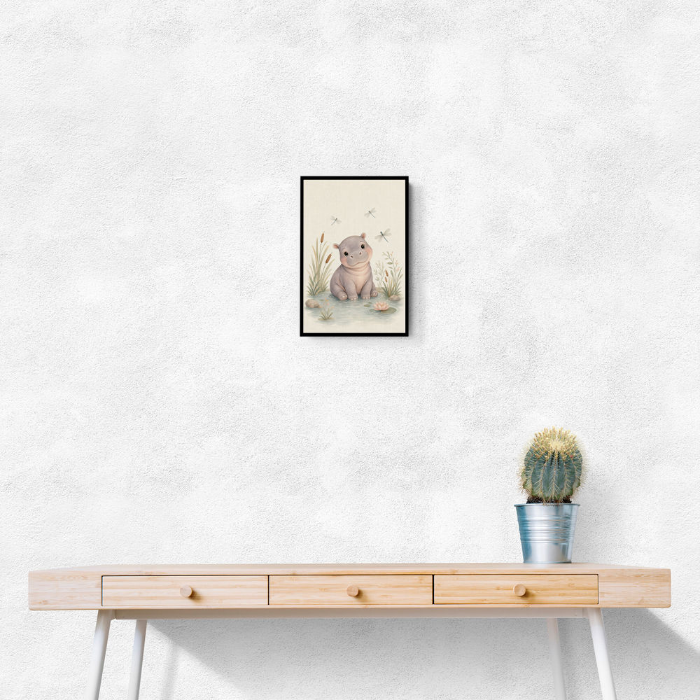 Hippo Pond Kids Wall Art Prints