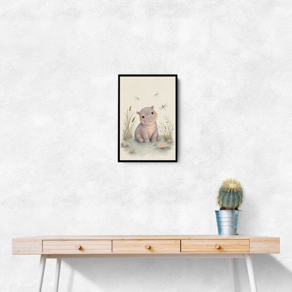 Hippo Pond Kids Wall Art Prints