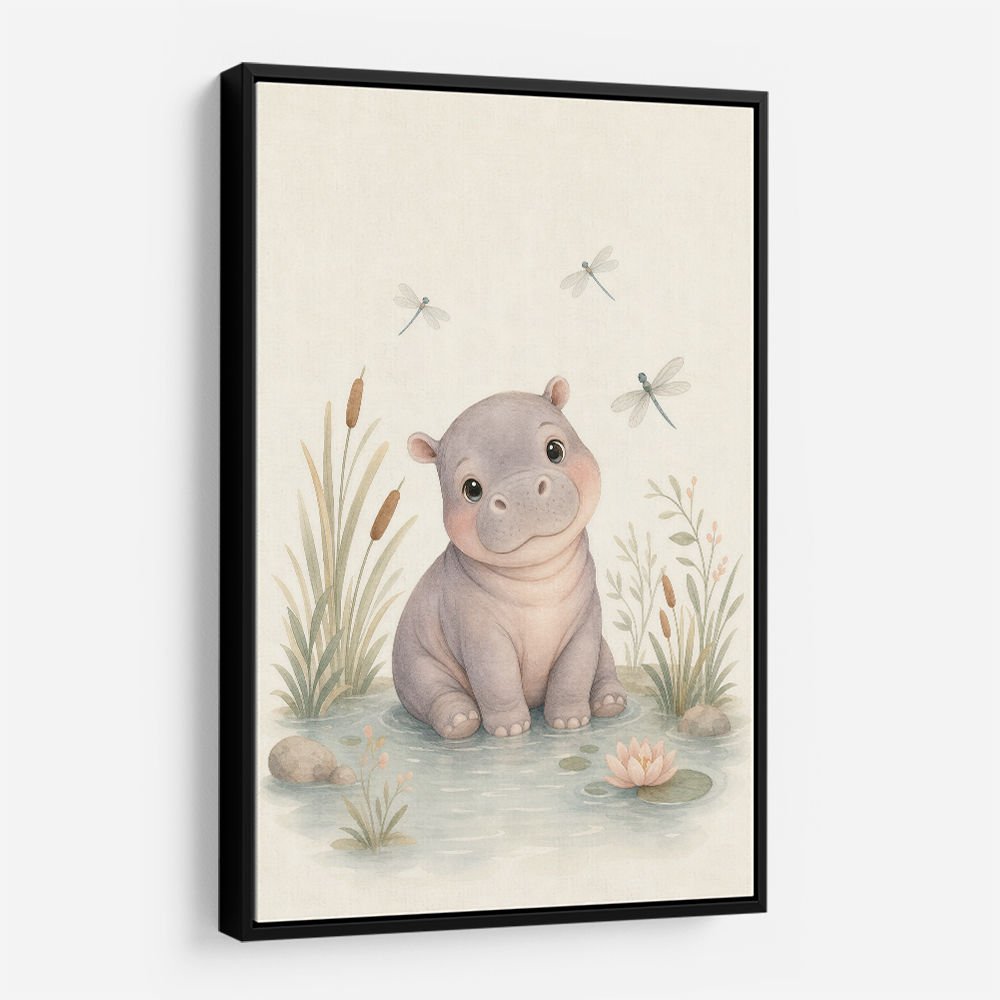 Hippo Pond Kids Wall Art Prints
