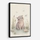 Hippo Pond Kids Wall Art Prints
