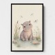 Hippo Pond Kids Wall Art Prints
