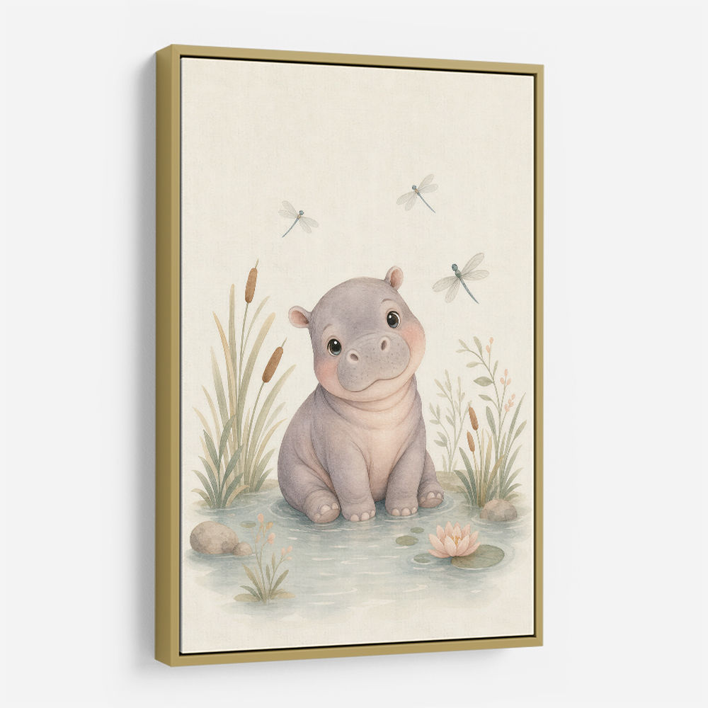Hippo Pond Kids Wall Art Prints