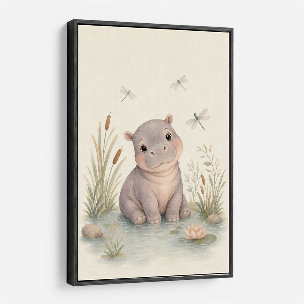Hippo Pond Kids Wall Art Prints