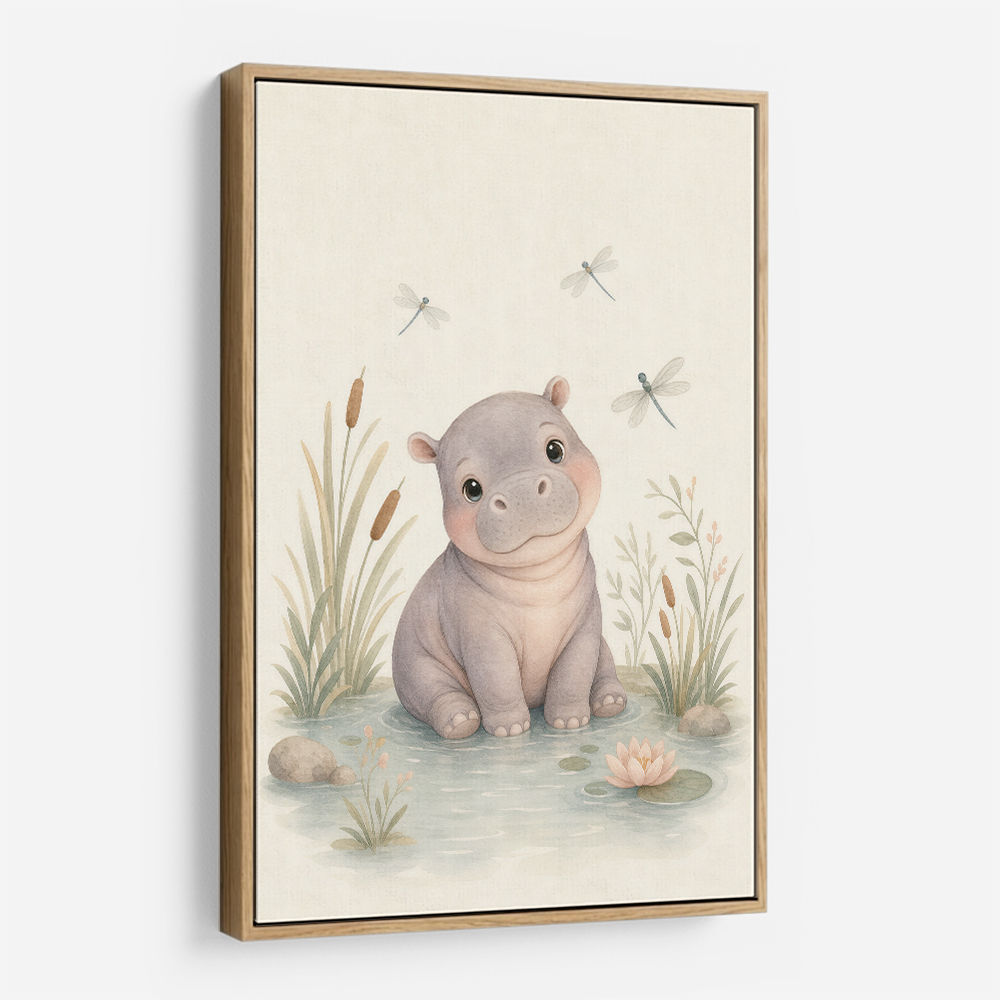 Hippo Pond Kids Wall Art Prints