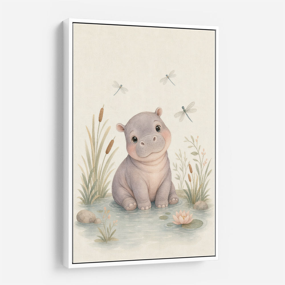 Hippo Pond Kids Wall Art Prints