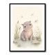 Hippo Pond Kids Wall Art Prints