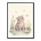 Hippo Pond Kids Wall Art Prints