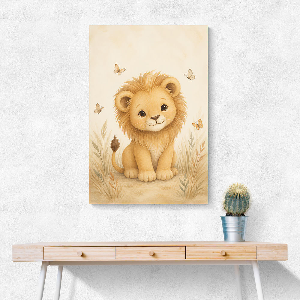 Little Safari Lion Kids Wall Art Prints