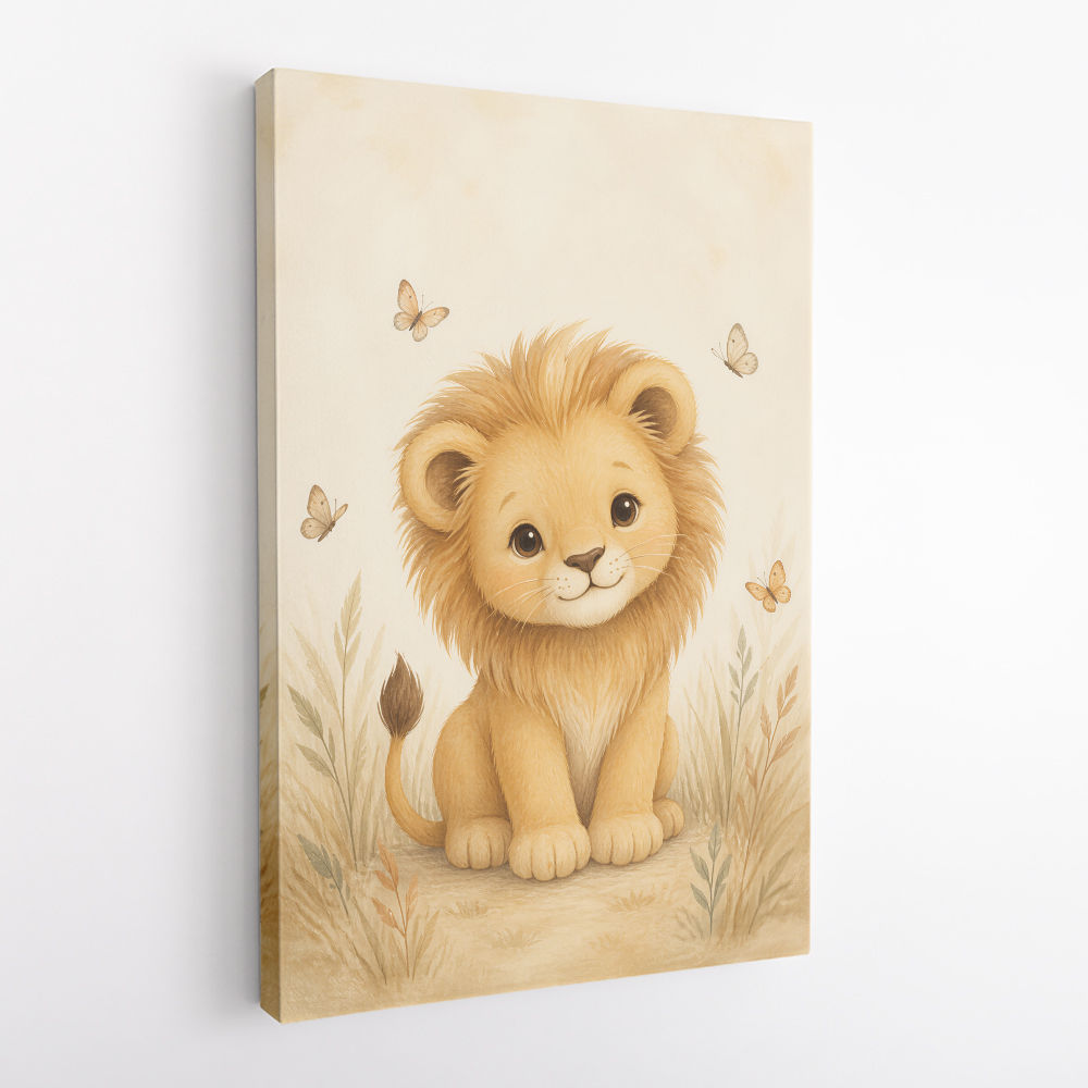 Little Safari Lion Kids Wall Art Prints