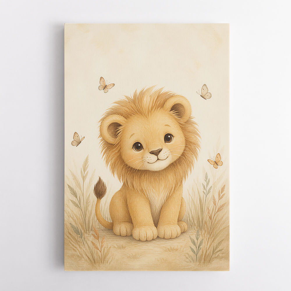 Little Safari Lion Kids Wall Art Prints