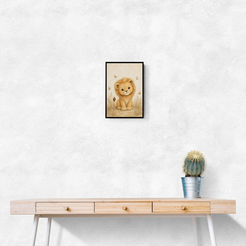 Little Safari Lion Kids Wall Art Prints