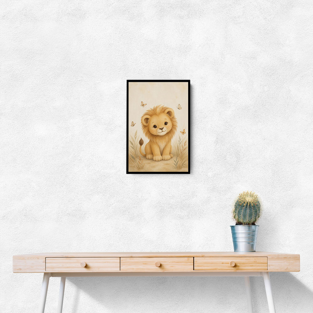 Little Safari Lion Kids Wall Art Prints