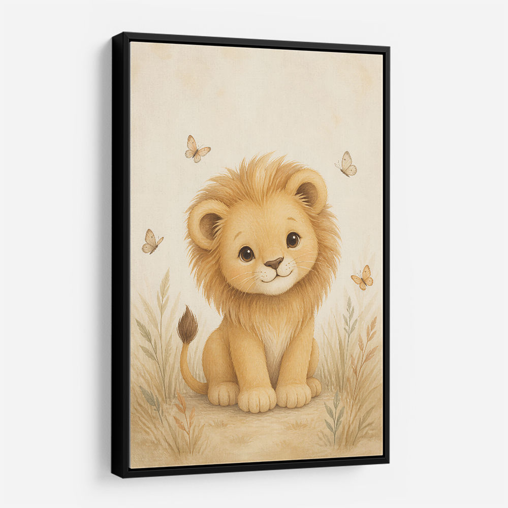 Little Safari Lion Kids Wall Art Prints