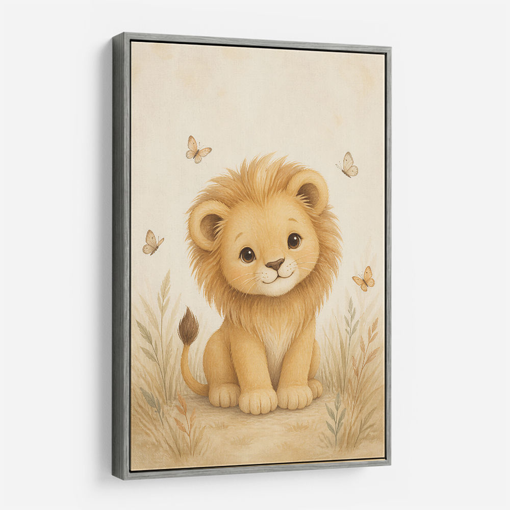 Little Safari Lion Kids Wall Art Prints