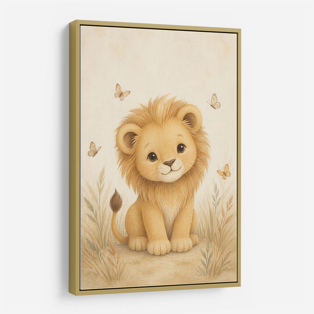 Little Safari Lion Kids Wall Art Prints