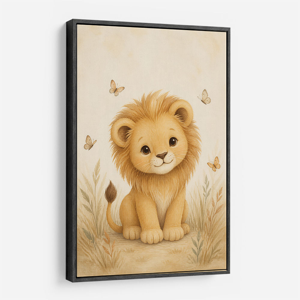 Little Safari Lion Kids Wall Art Prints