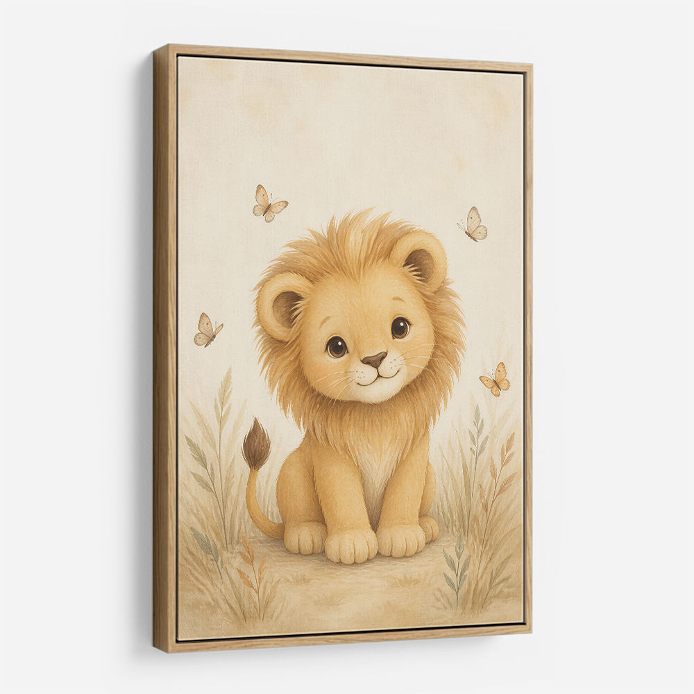Little Safari Lion Kids Wall Art Prints