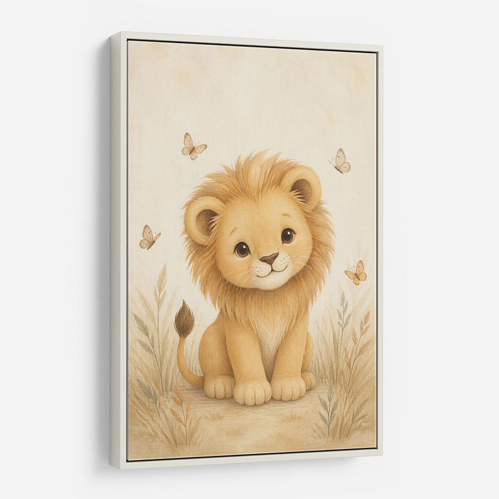 Little Safari Lion Kids Wall Art Prints