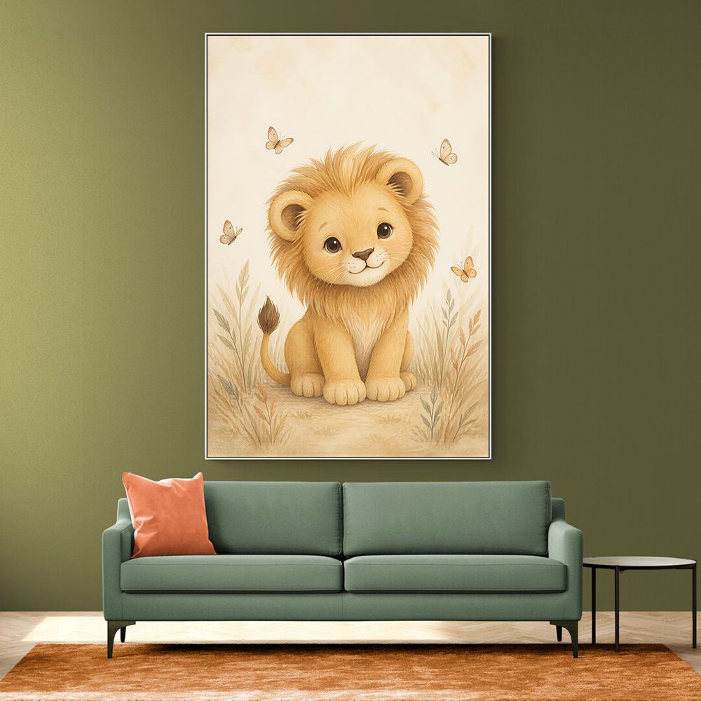 Little Safari Lion Kids Wall Art Prints