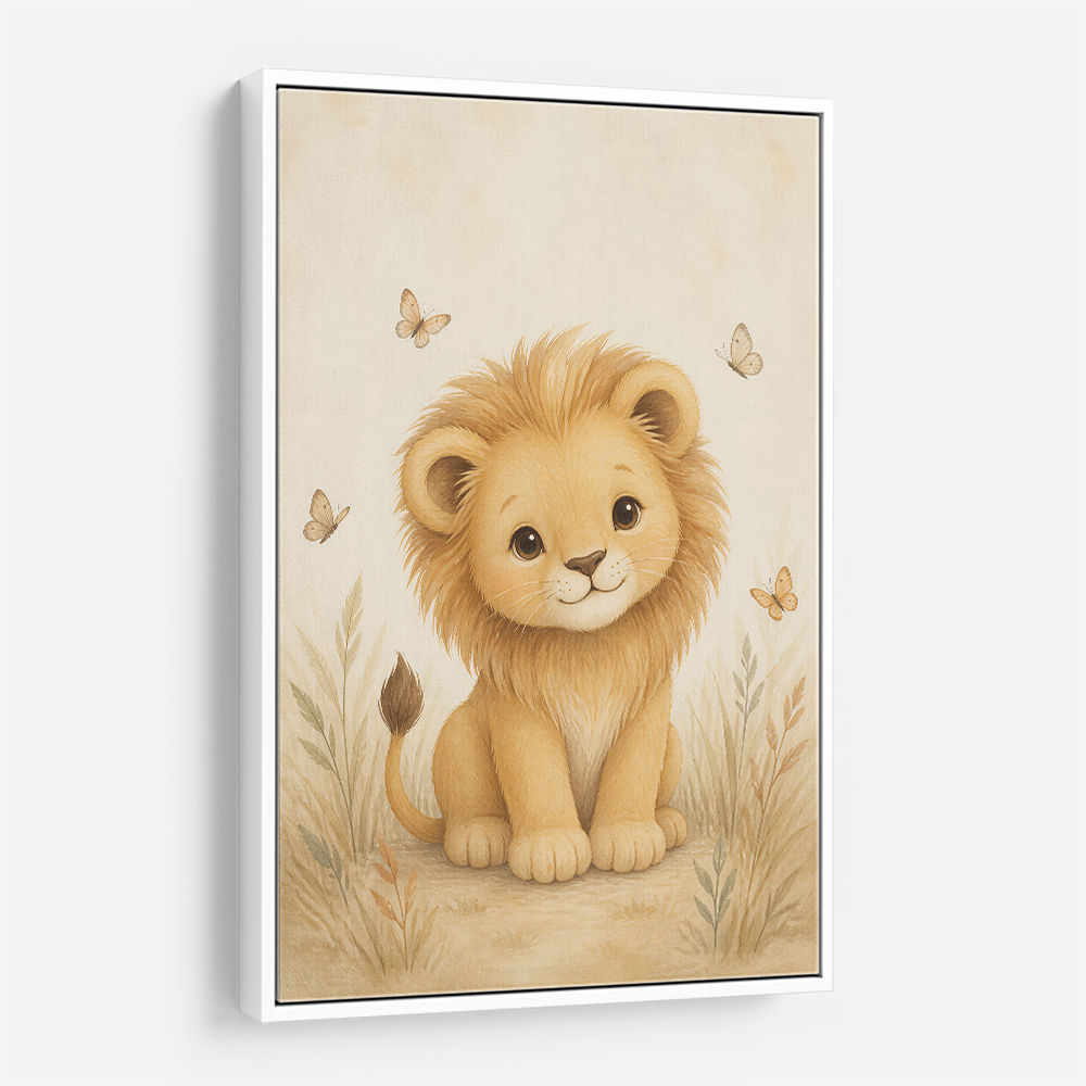 Little Safari Lion Kids Wall Art Prints