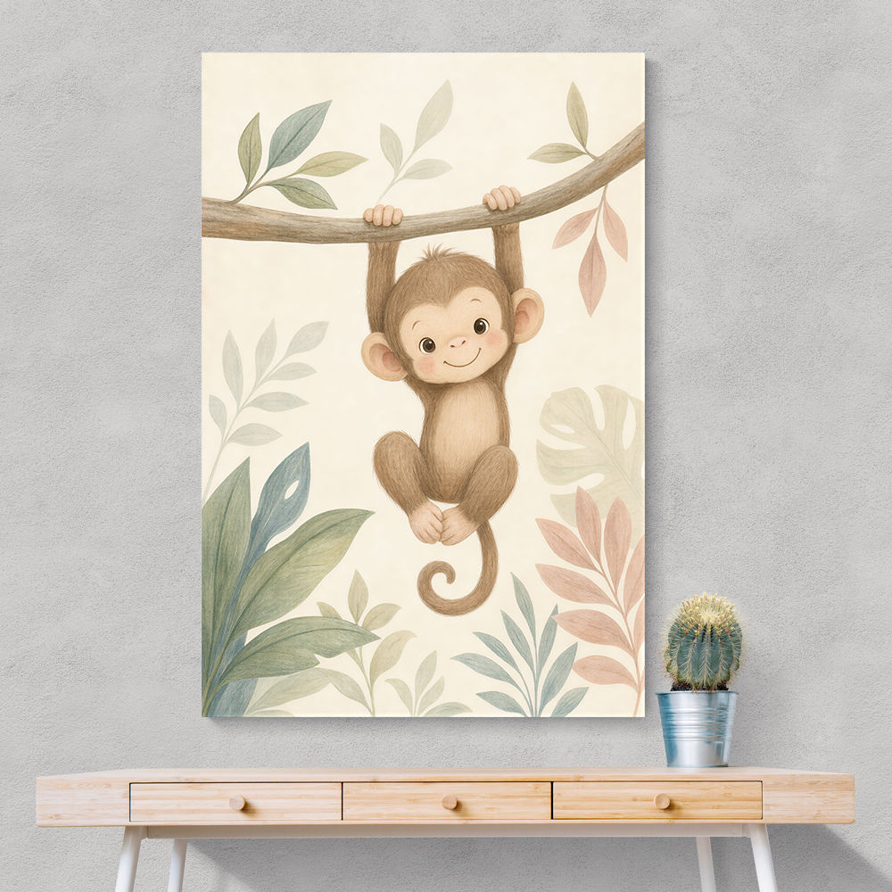 Monkey Swing Kids Wall Art Prints