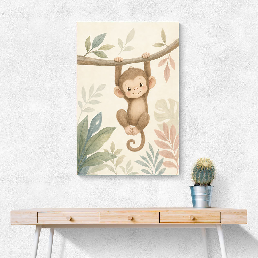 Monkey Swing Kids Wall Art Prints