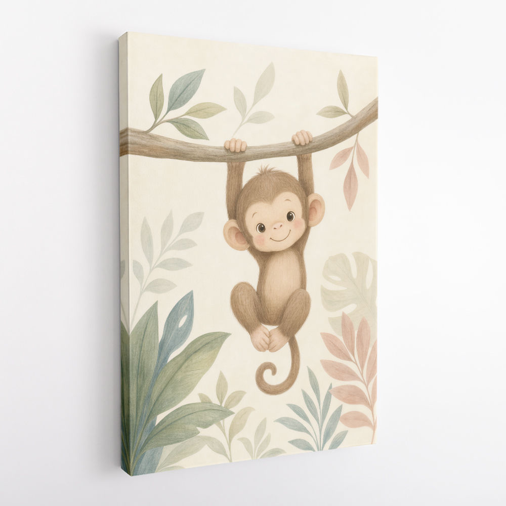 Monkey Swing Kids Wall Art Prints